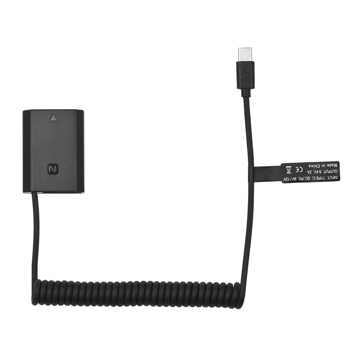 Andoer np-fz100 dummy battery usb-c coupler adapter with usb type-c spring power cable replacement for sony alpha a6600 a7c a7iii a7siii a7riii a7riv a9 a9ii a9r a9s cameras