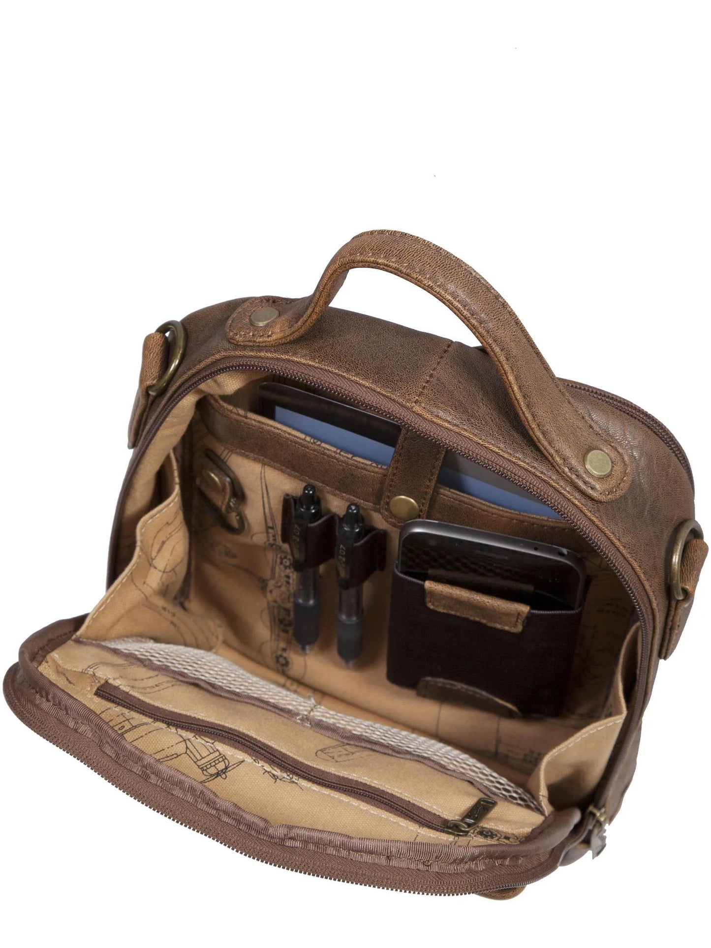 Scully  leather aerosquadron travel tote bag (men's)