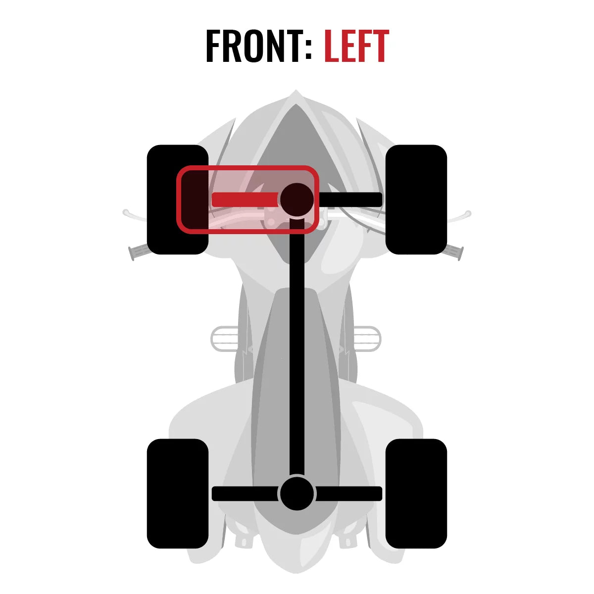 Sixity xt front left axle compatible with can-am maverick 1000 2015 - xds dps 4x4