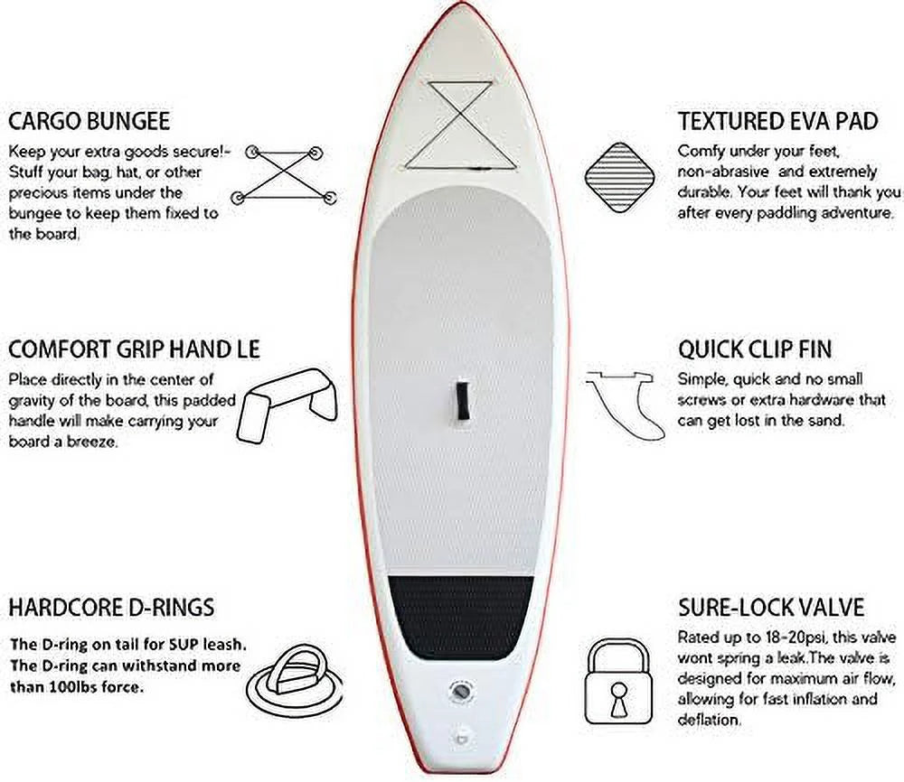 Xylove co 11'33"6" sup for all skill levels stand up paddle board and accessories package