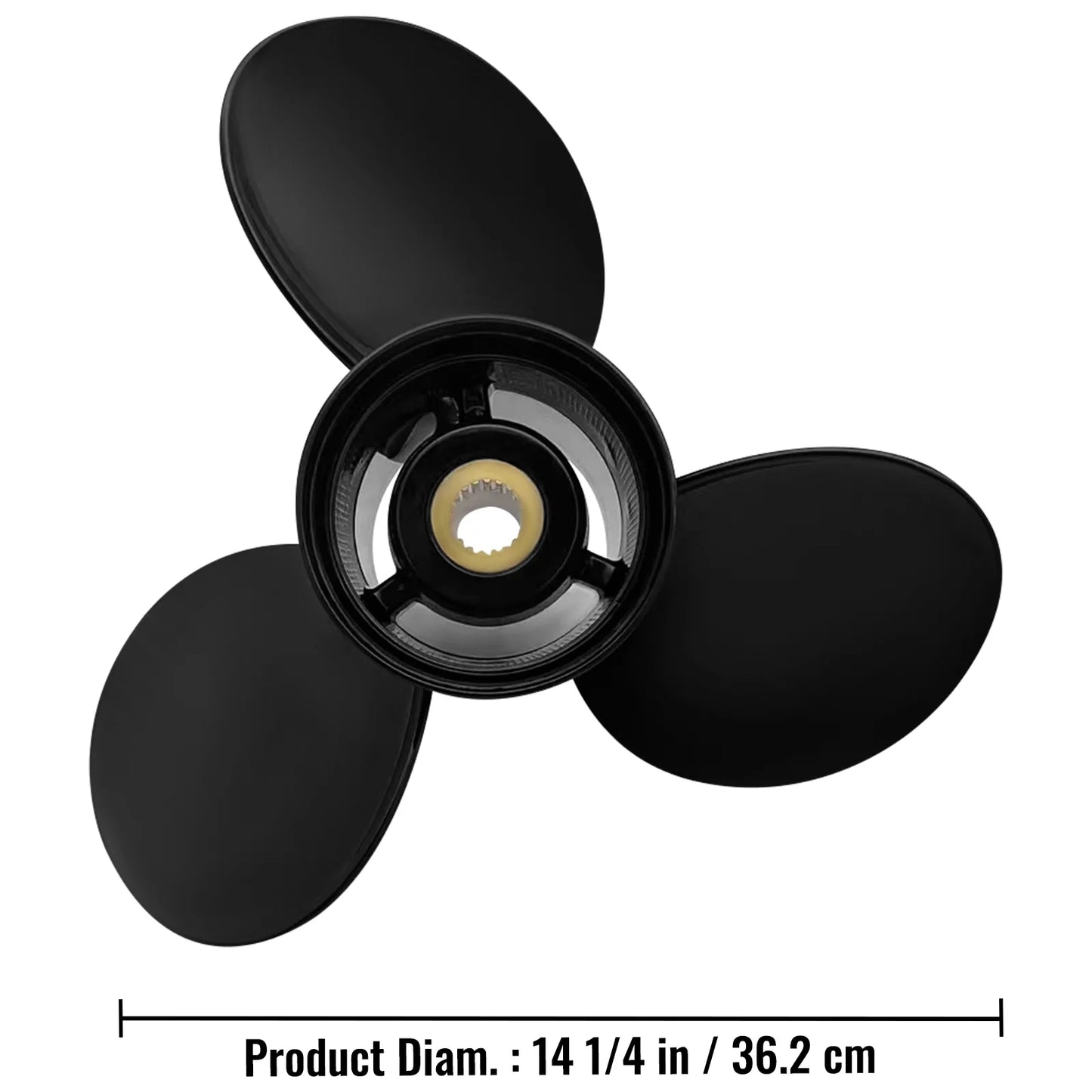 Vevor outboard propeller, 3-blade 14 1/4 x 21" boat propeller, replace for oem 3817469, compatible sx sterndrives outboard volvo penta engine, right-handed aluminium propeller & 19 spline teeth