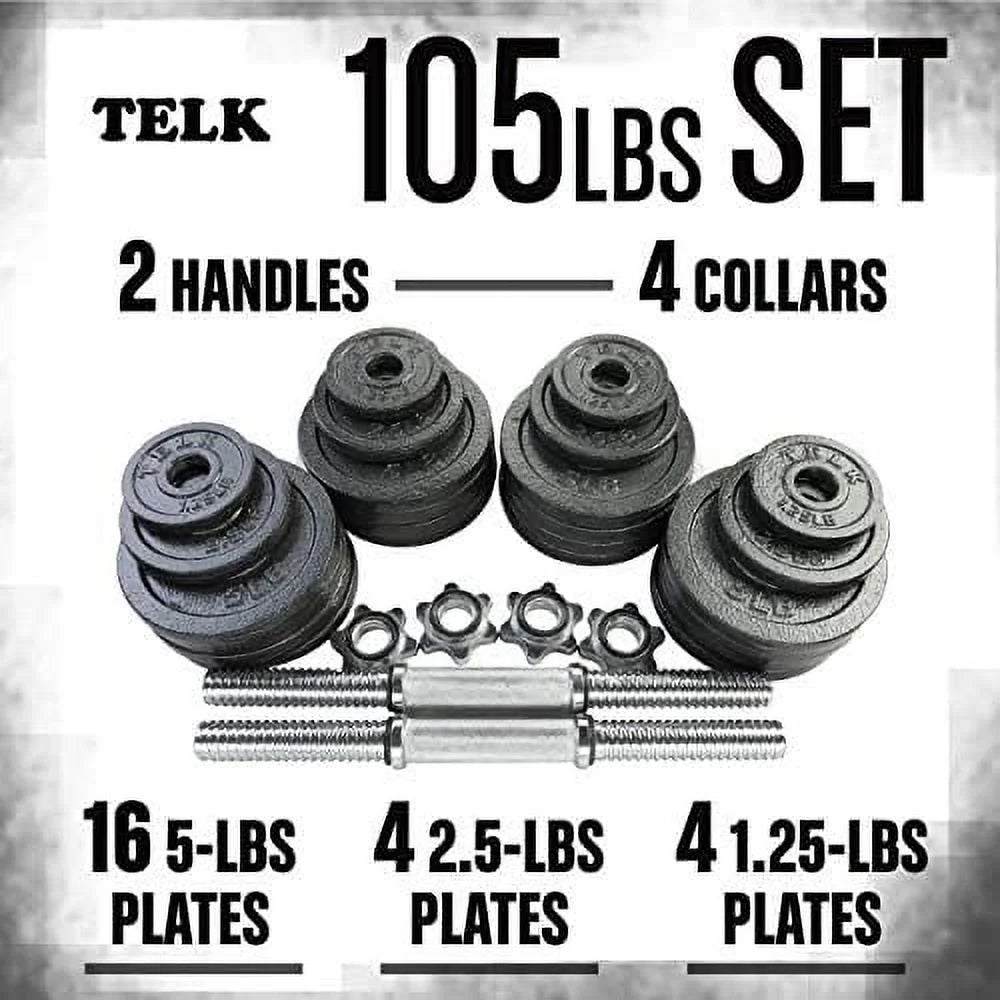 Adjustable dumbbells, available for 45, 65, 105 and 200 lbs