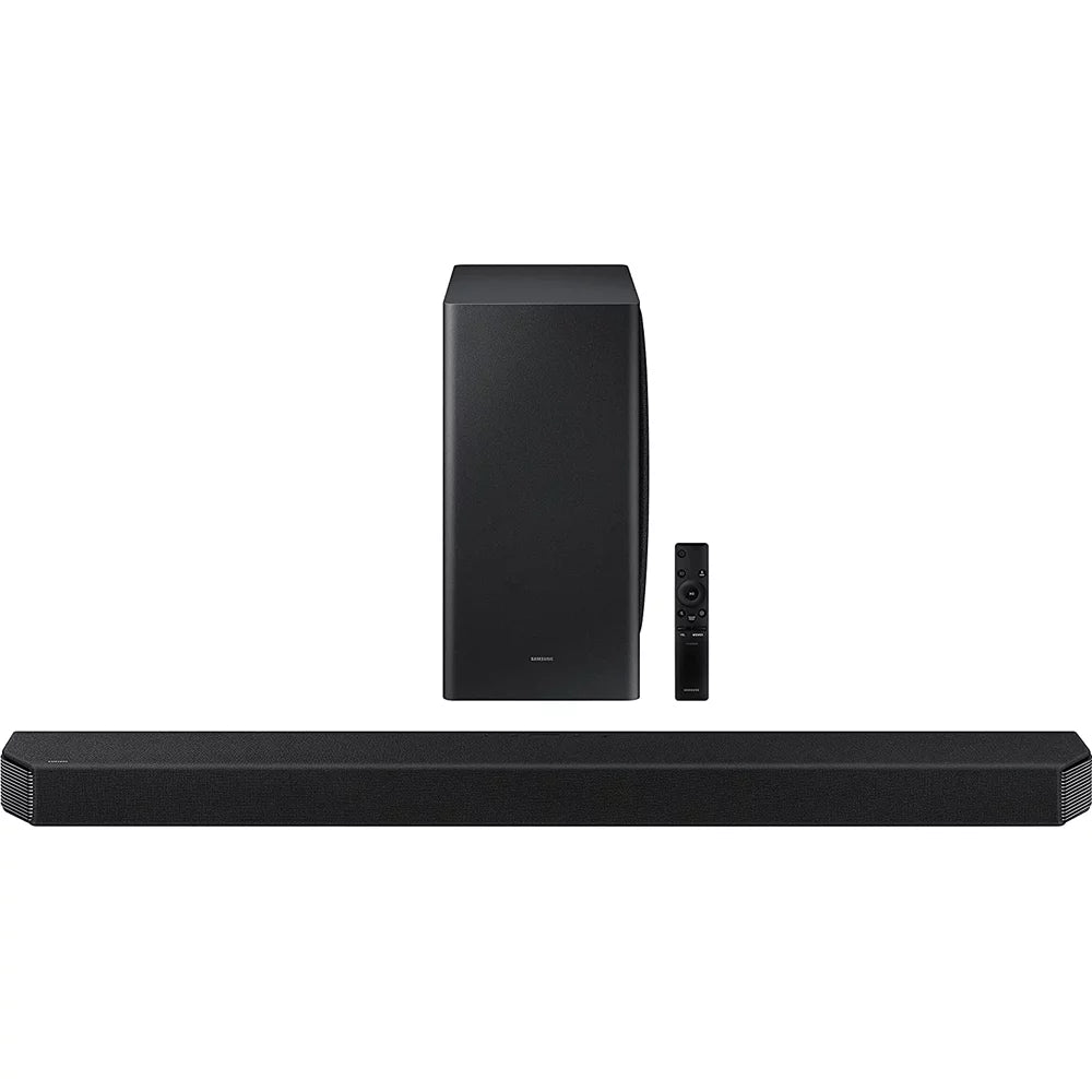 Samsung hw-q900a 7.1.2ch soundbar w/ dolby atmos / dts:x (2021) hw-q900a/za with wireless active subwoofer bundle with extended protection plan + 2x deco gear hdmi cables + streaming software kit