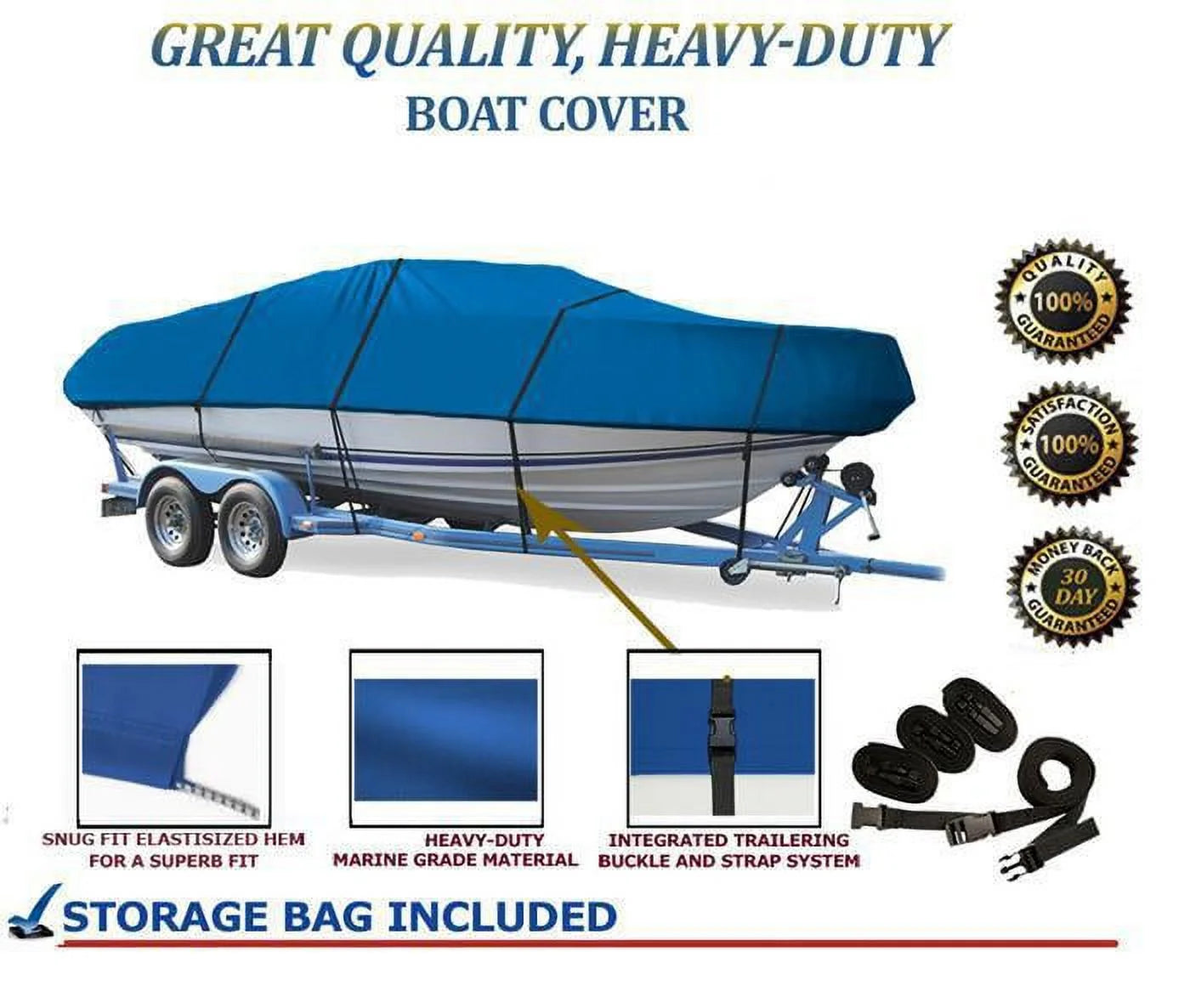 Blue, great quality boat cover compatible forester diva 1600 o/b all years