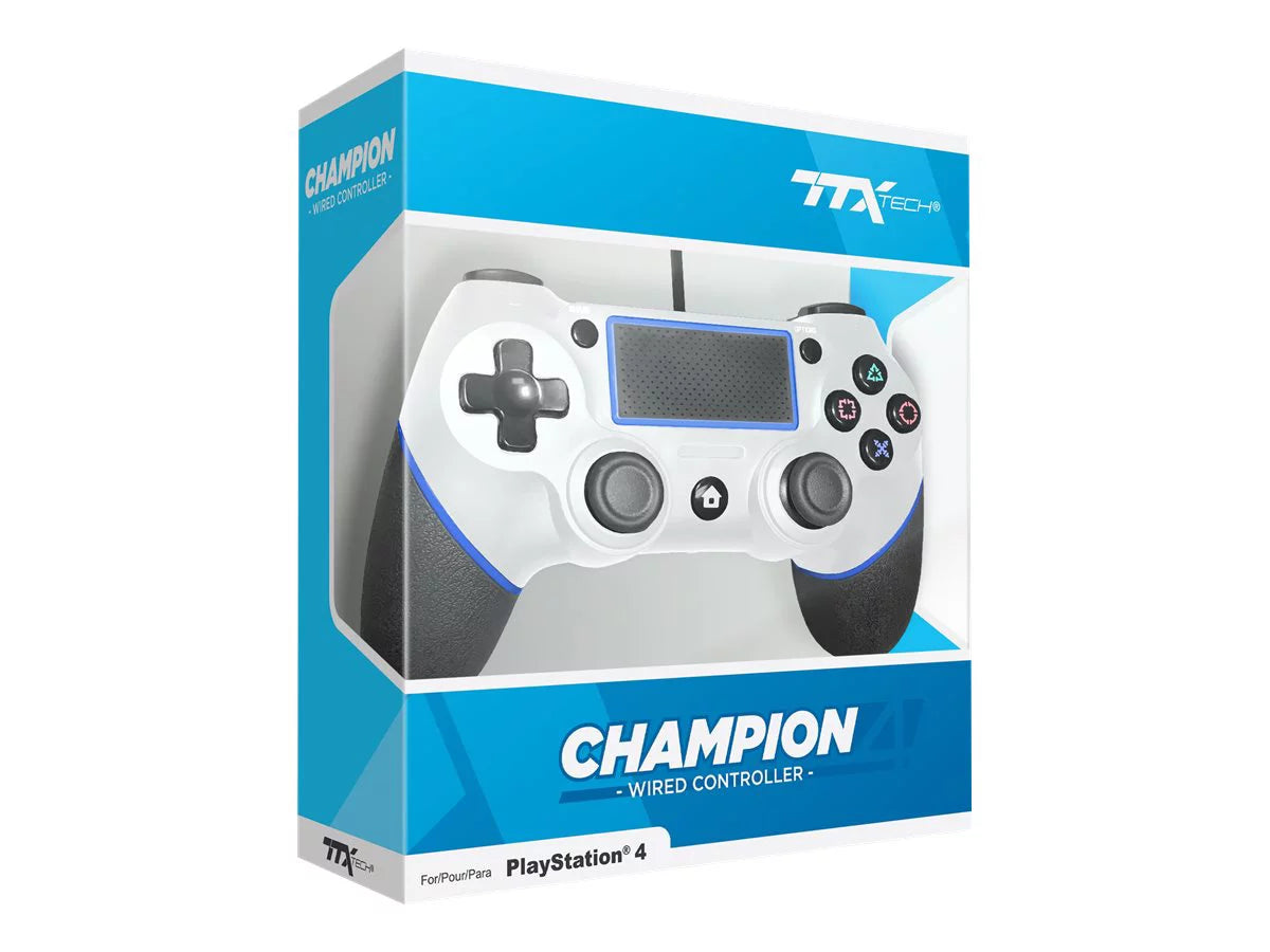 Ttx tech champion - gamepad - wired - white - for sony playstation 4