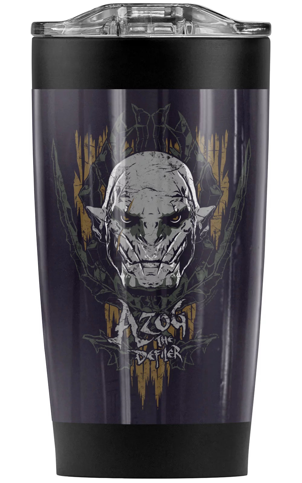 The hobbit/azog stainless steel tumbler 20 oz coffee travel mug/cup, vacuum insulated & double wall with leakproof sliding lid | great for hot drinks and cold beverages