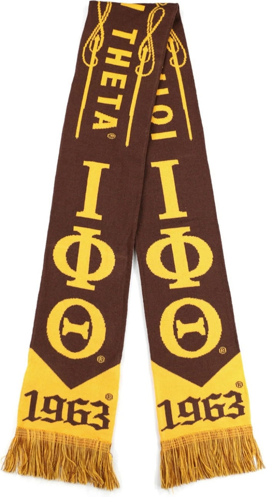 Big boy iota phi theta divine 9 s7 scarf [brown - 80" x 7"]