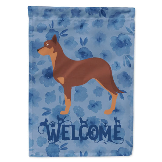 Carolines treasures ck6156chf australian kelpie dog welcome flag canvas house size, large, multicolor