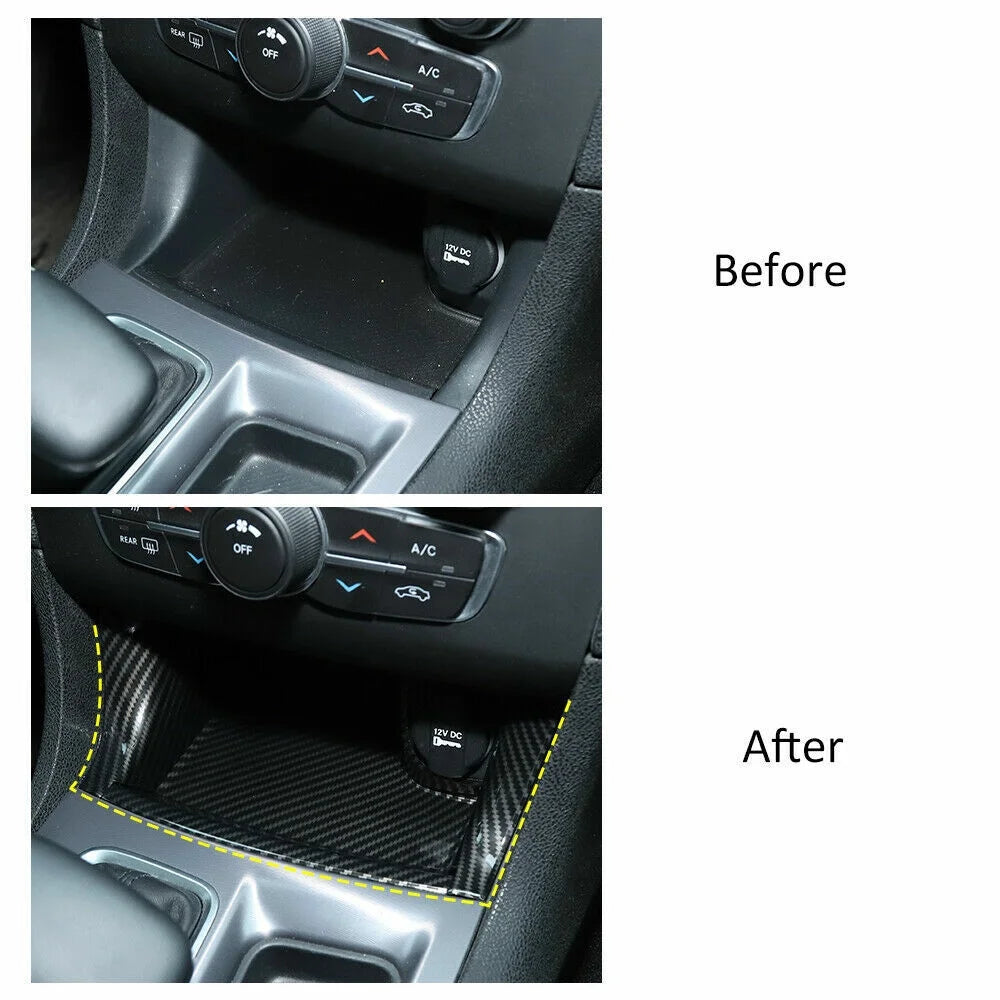 Teledu 4pc center consoles gear shift storage panel trim cover