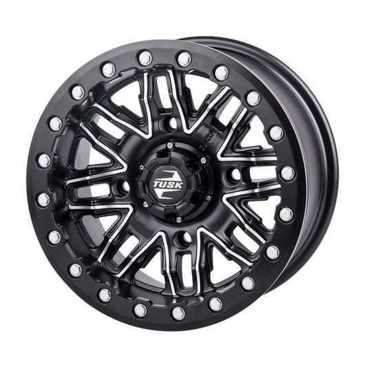 4/137 tusk nebo beadlock wheel 14x7 4.0 + 3.0 machined/black for can-am defender hd10 pro limited 2021-2022