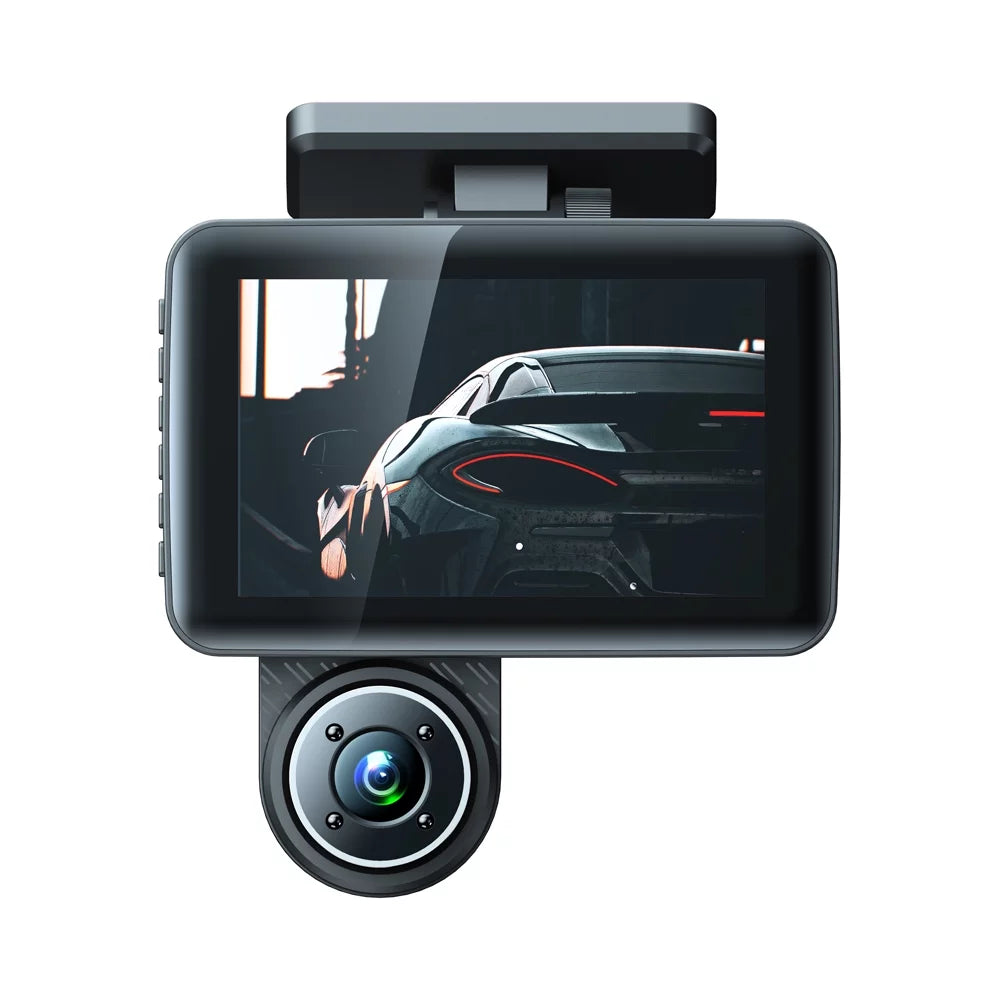 Ammoon 3 cameras dash cam, clear car rearview mirror, wide angle car camera recorder, auto safety driving recorder