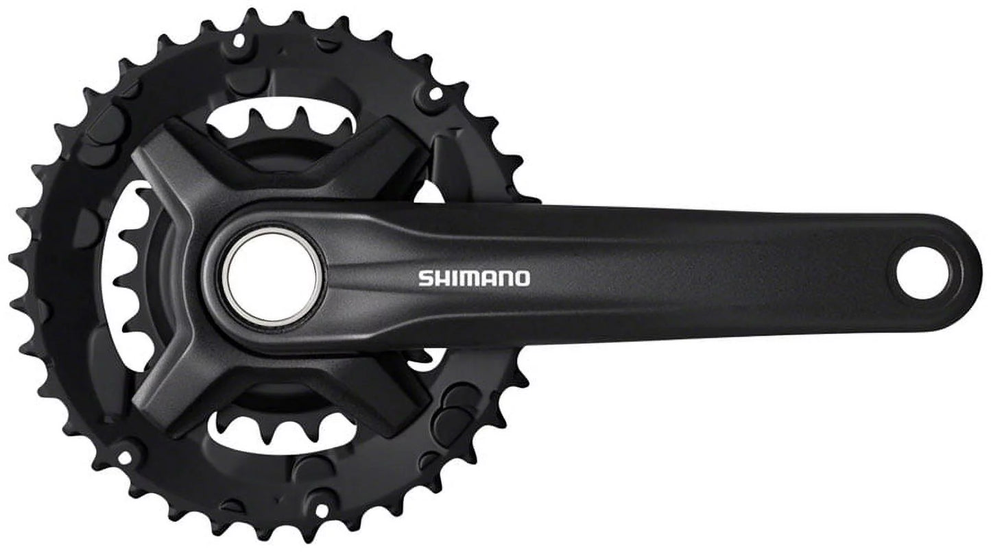 Shimano fc-mt210-2 crankset - 170mm, 9-speed, 46/30t, 48.8mm chainline, riveted, black