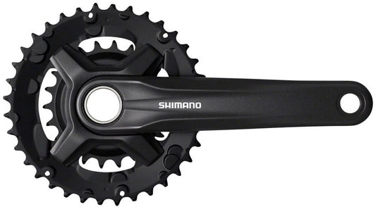 Shimano fc-mt210-2 crankset - 170mm, 9-speed, 46/30t, 48.8mm chainline, riveted, black