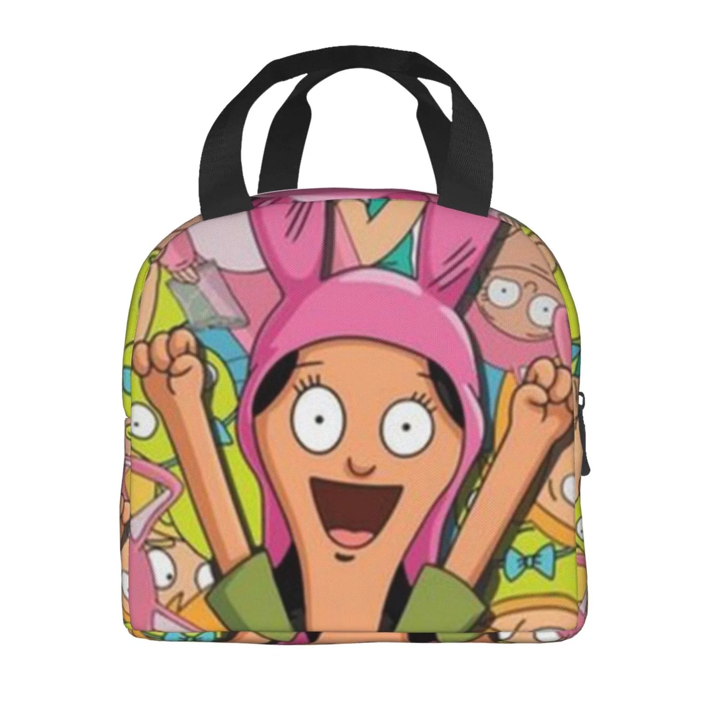 Bob's burgers louise cartoon portable lunch bag for adult and kids reusable lunch box insulated thermal cooler bento bag for school picnic office