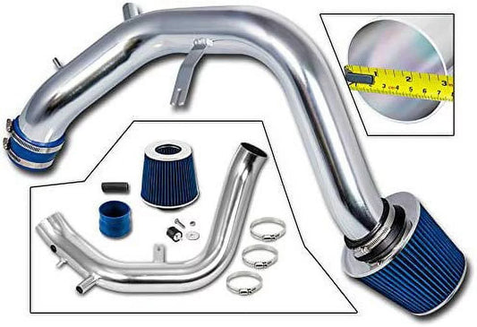 Rtunes racing cold air intake kit + filter combo blue compatible for 04-08 acura tsx