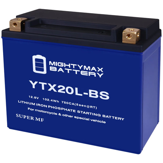 Ytx20l-bs lithium replacement battery compatible with kawasaki jet ski jt900 sts, stx 97 - 05