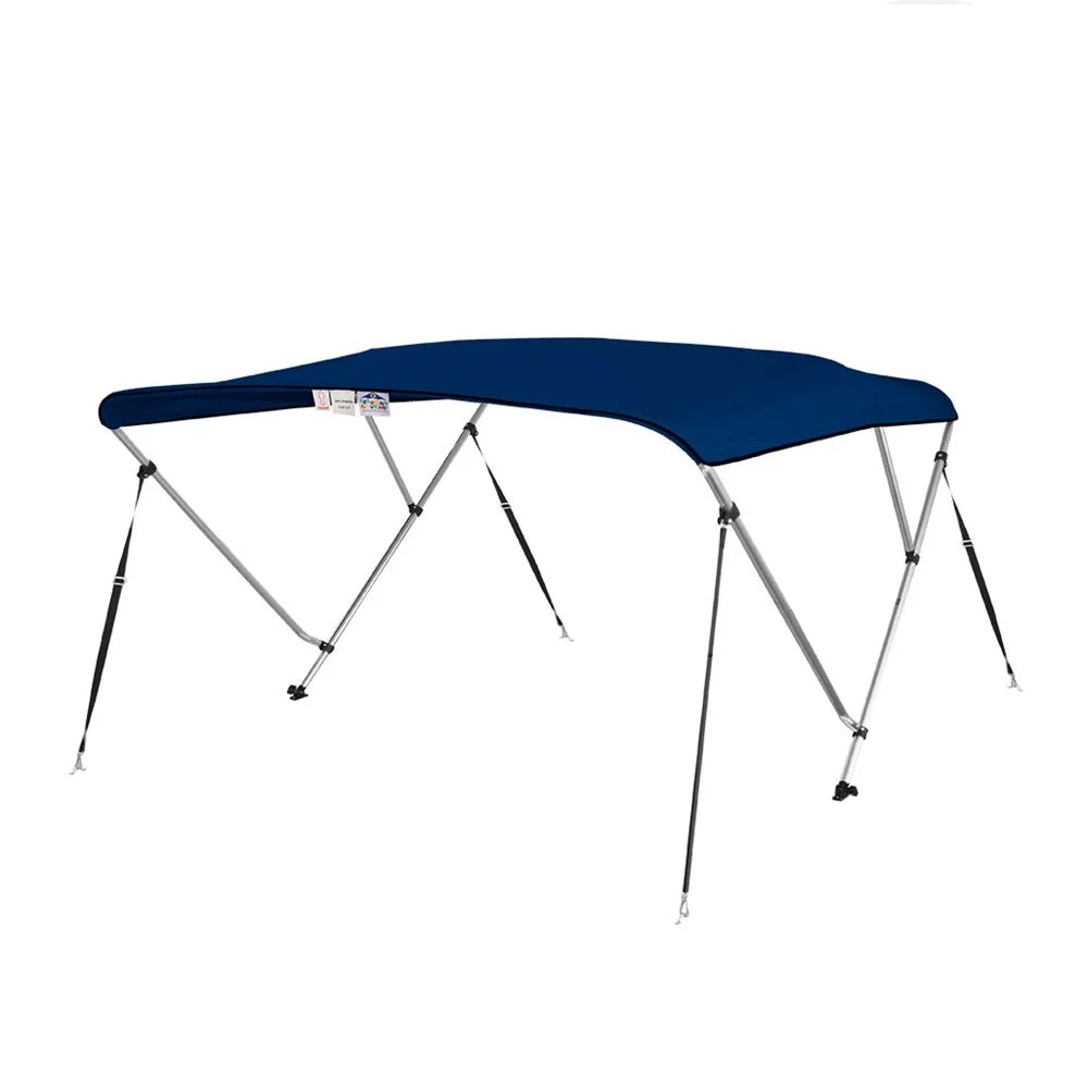 Bimini top boat cover 36" high 3 bow 6' ft. l x 73" - 78" w navy blue