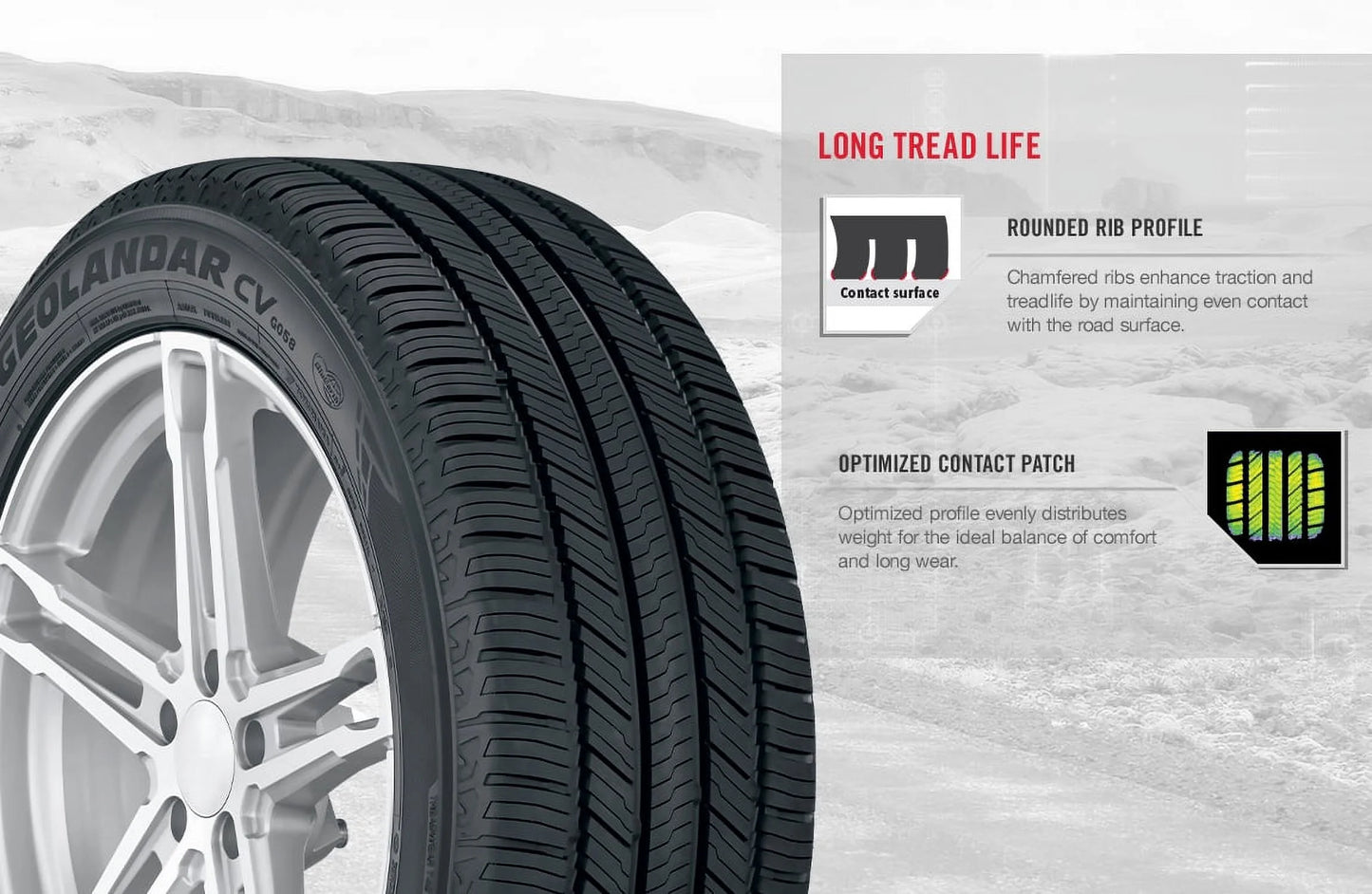 Yokohama geolandar cv g058 225/60r17 99h bw all season tire