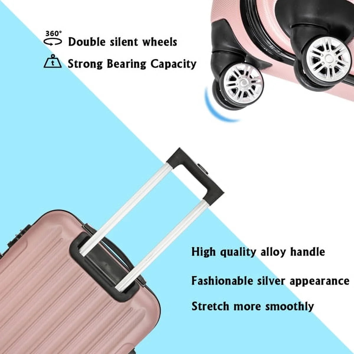 3-in-1 multifunctional large capacity traveling storage suitcase luggage set