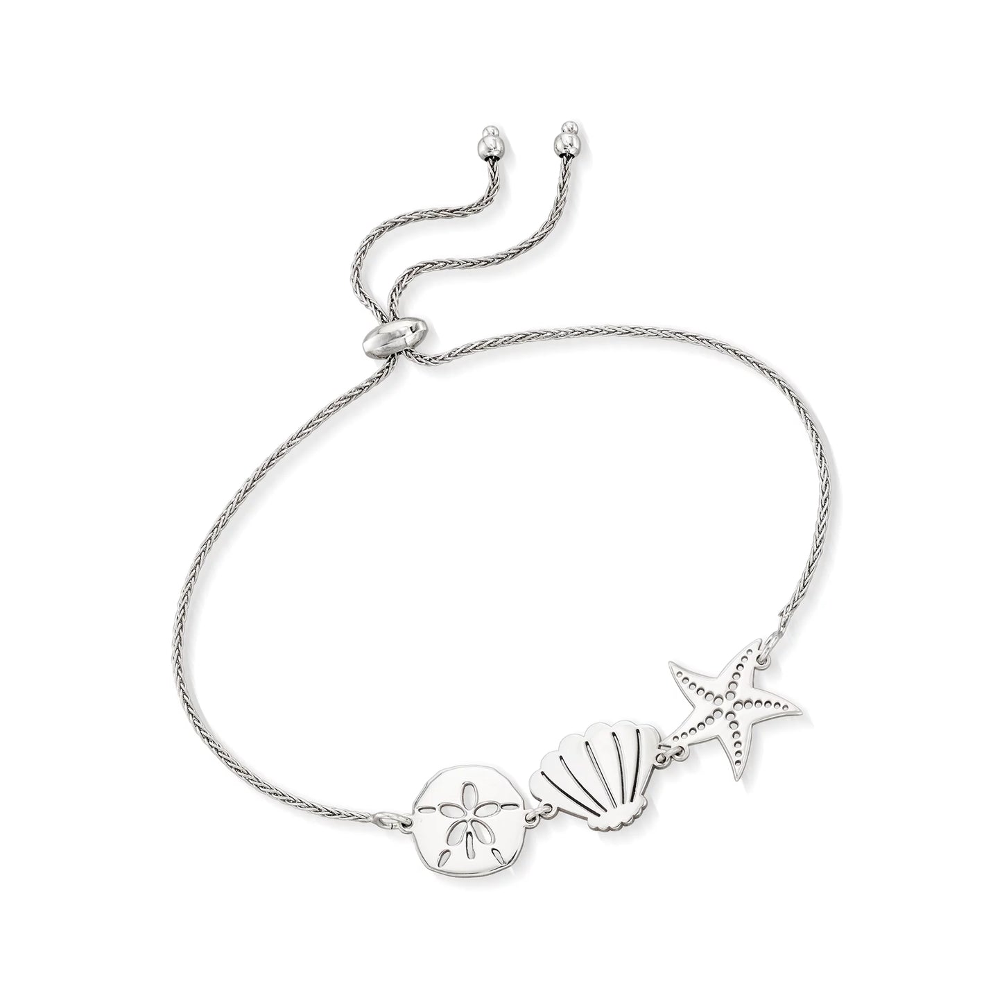 Ross-simons sterling silver sea life bolo bracelet, women's, adult