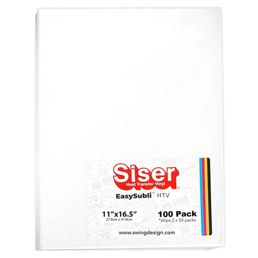 Siser easysubli sublimation heat transfer vinyl 11" x 16.5" - 100 pack