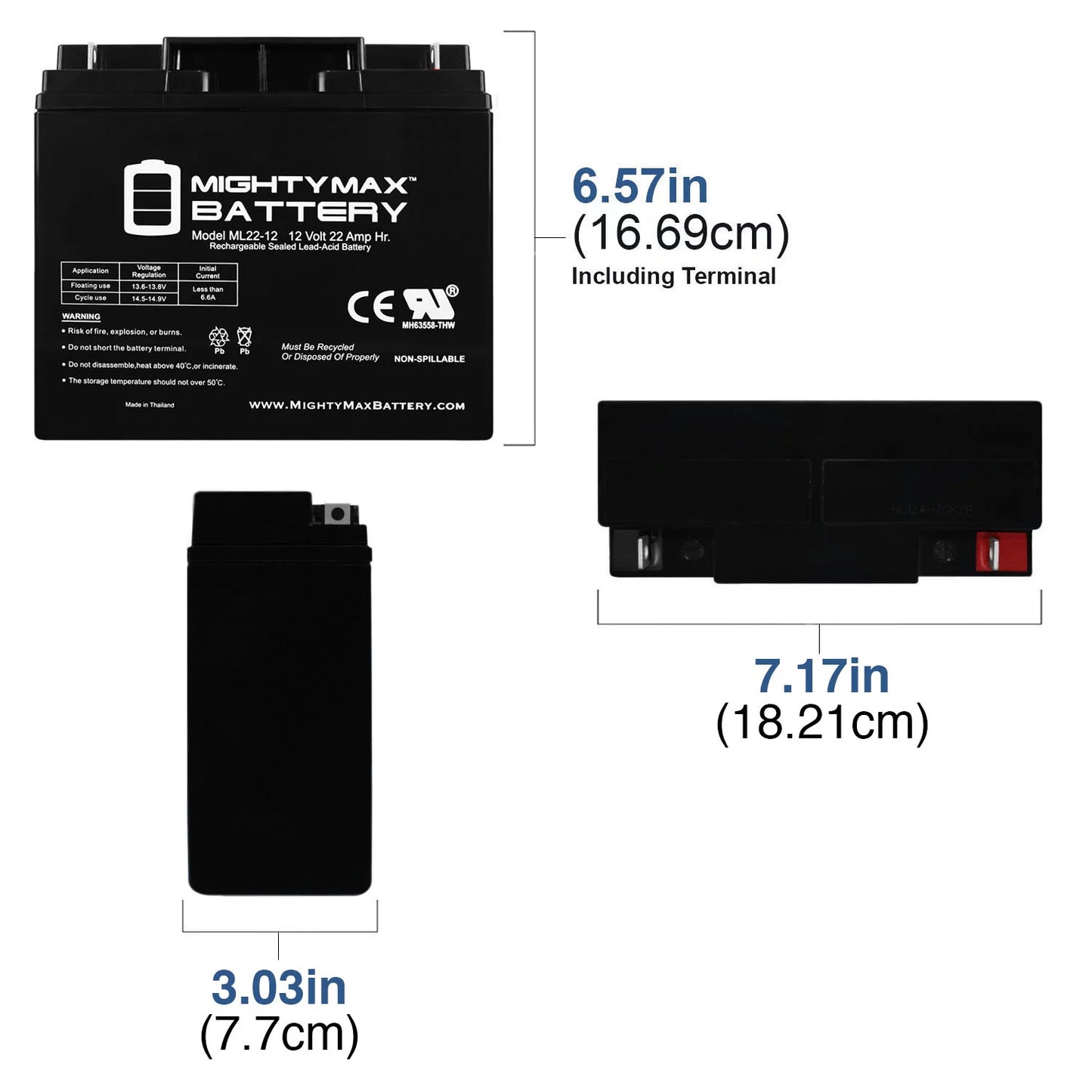 12v 22ah  battery for alante jr scooter wheelchair gp 200