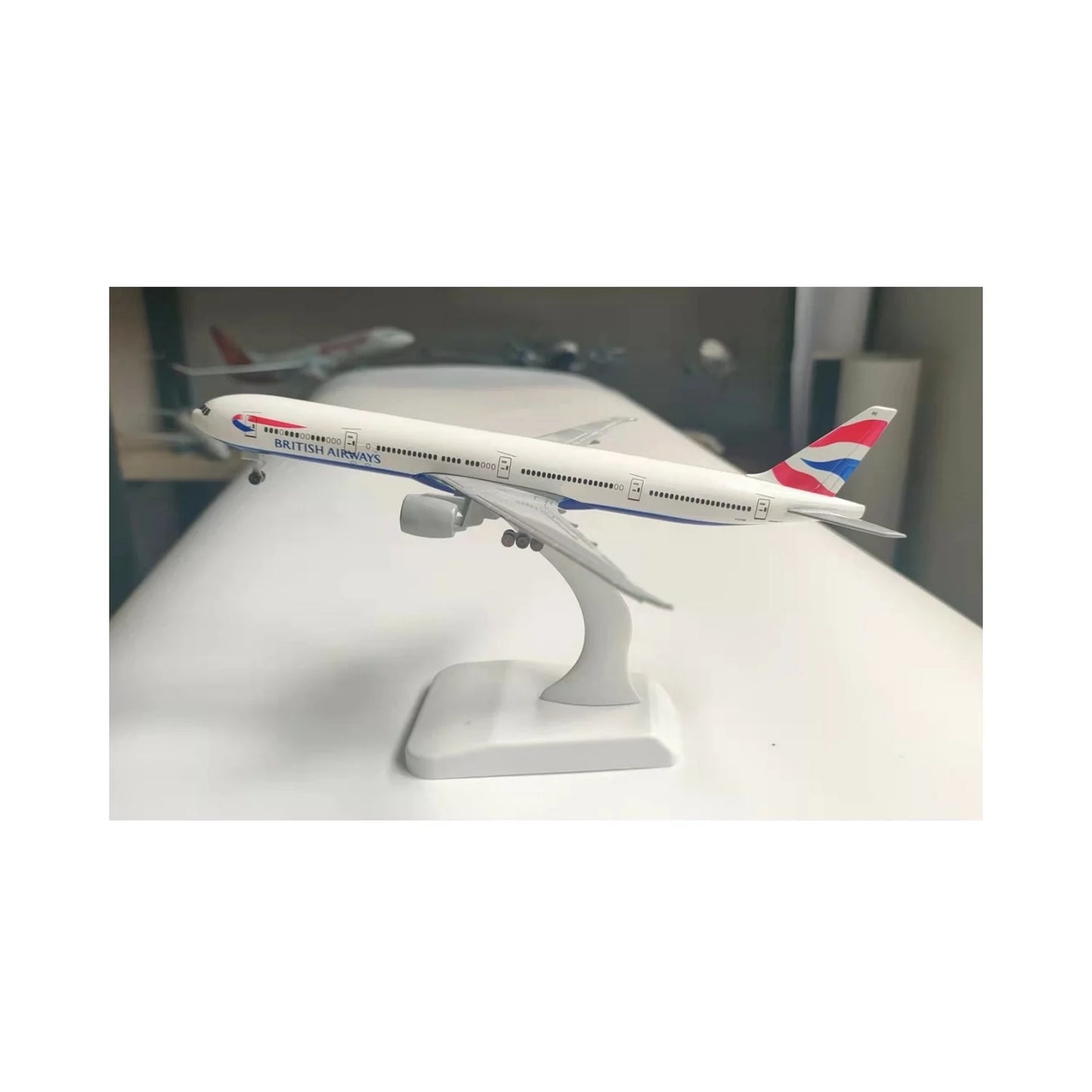 British airways airbus a380 replica   toy model with stand diecast alloy with abs plastic parts