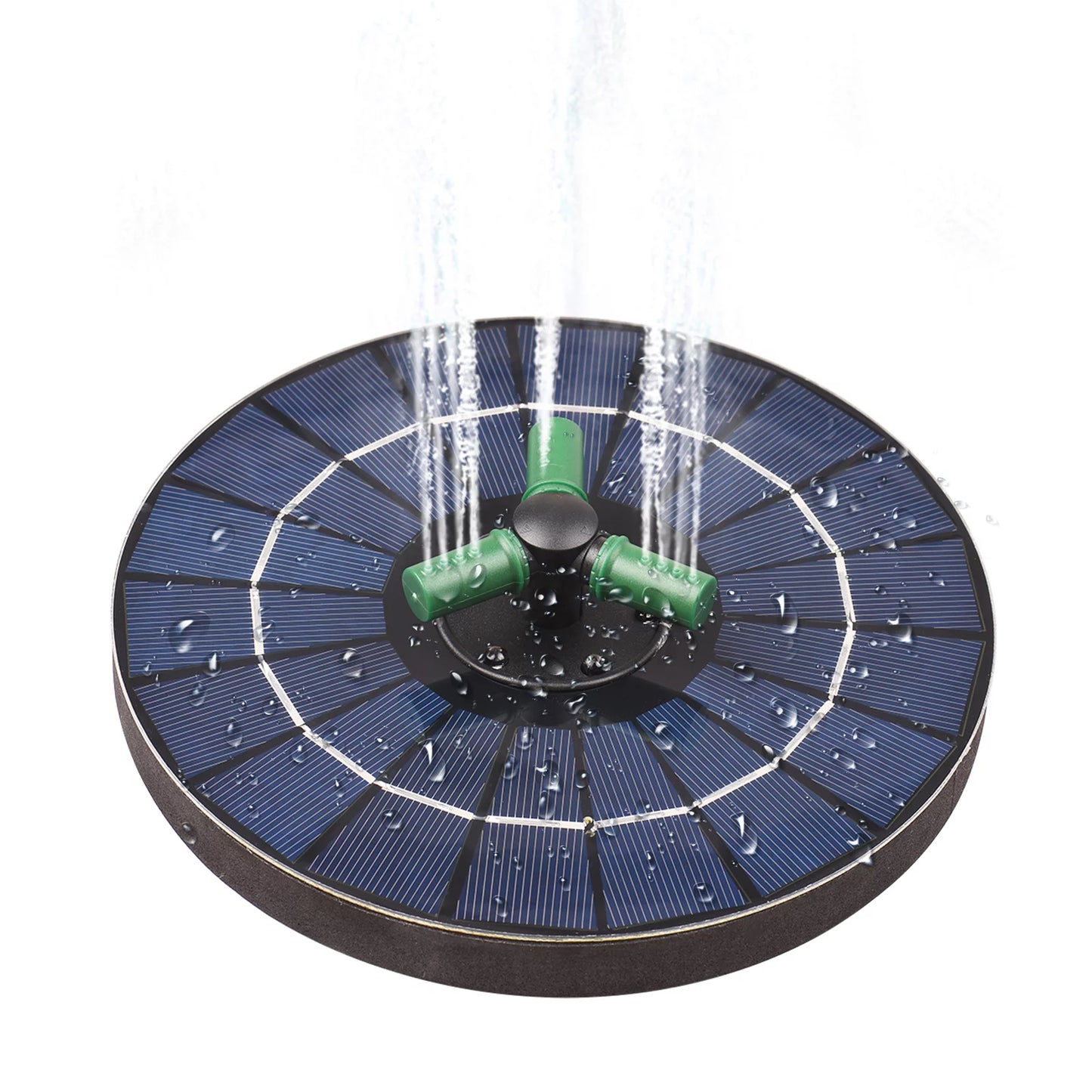 Yabuy 4w rotatable nozzle solar water pump with battery, colorful led light fountain for small pond