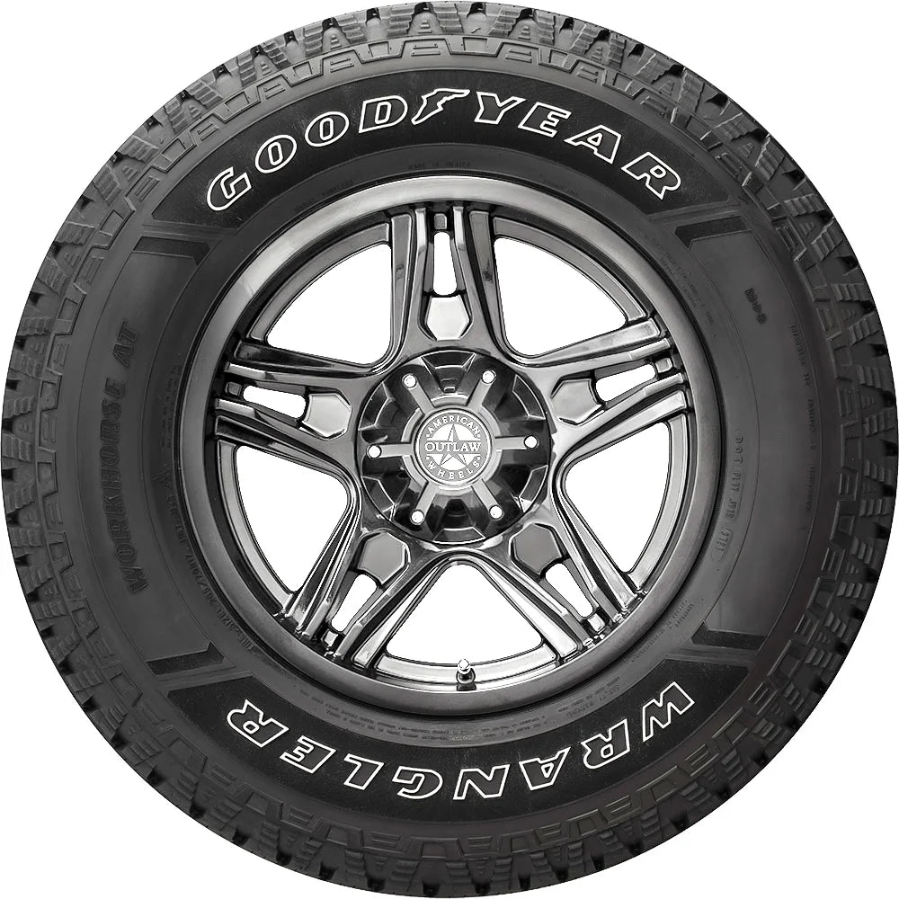 Set of 4 (four) goodyear wrangler workhorse at 265/70r17 115t a/t all terrain tires fits: 2014-18 chevrolet silverado 1500 wt, 2010-21 gmc sierra 1500 sle