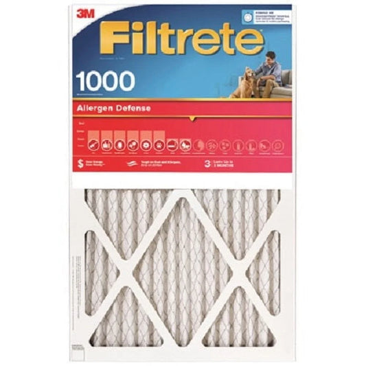 3m 9845-4pk 18" x 20" x 1" red mpr 1000 filtrete 3 month disposable pleated air filter - quantity of 4