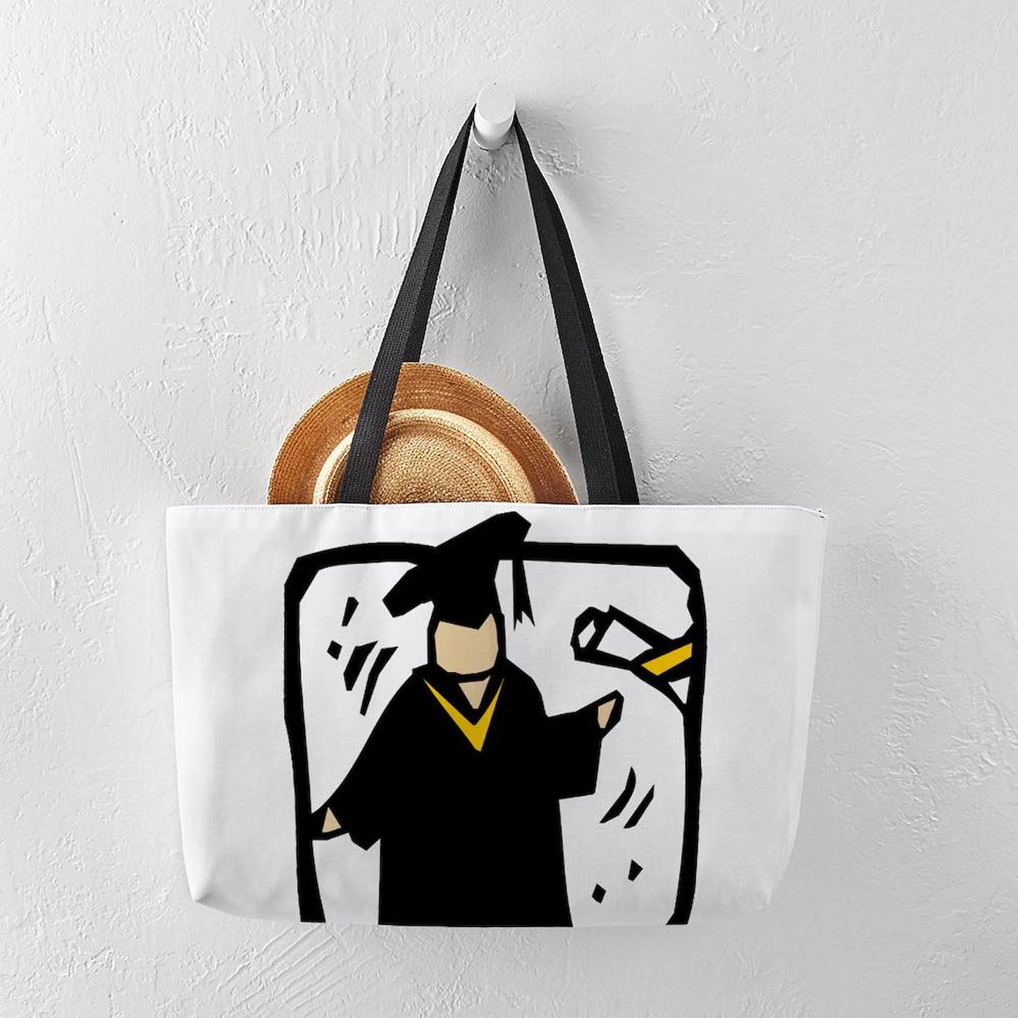 Cafepress - graduate receiving diploma graduation - large weekender tote