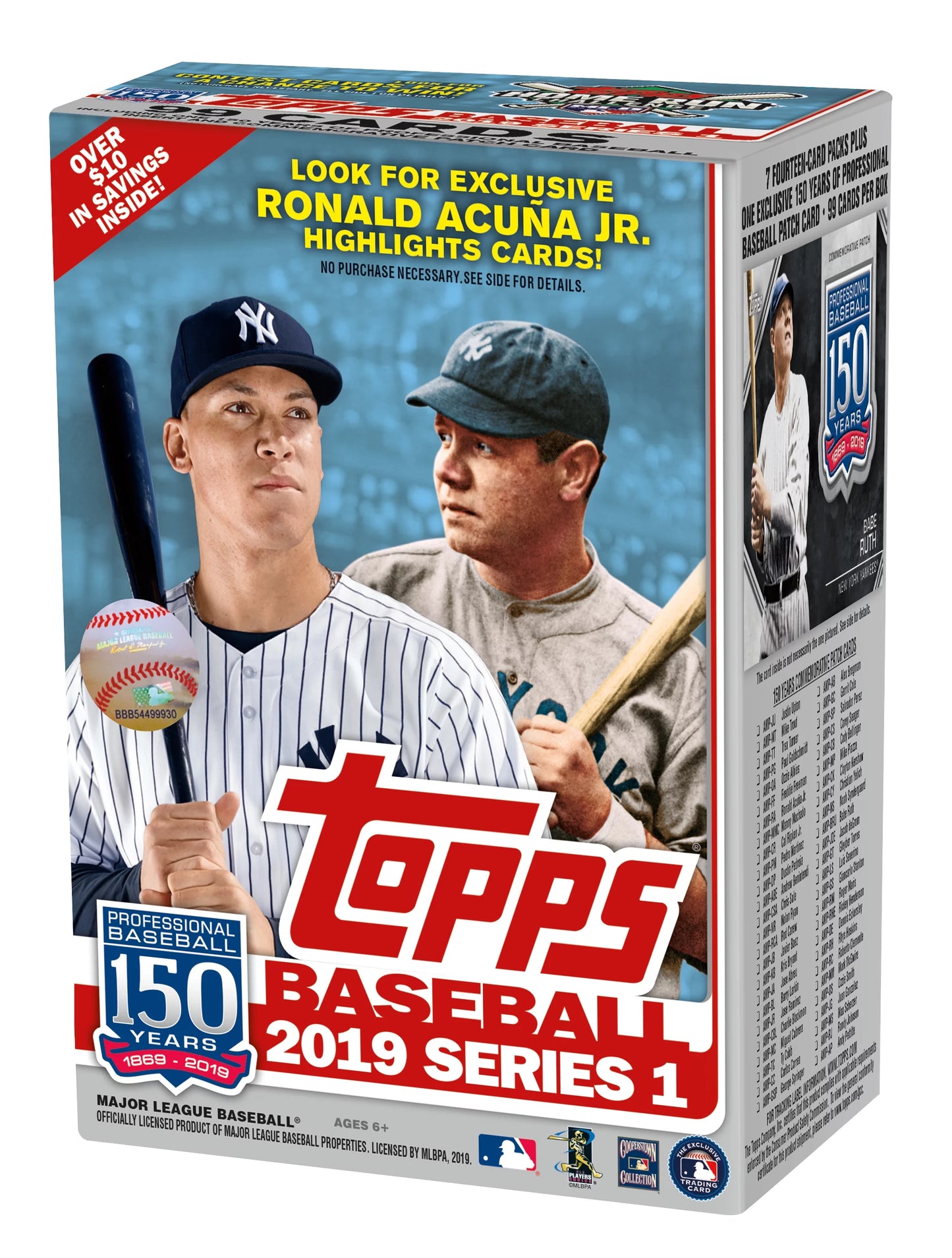 Topps 2019 baseball series 1 trading cards relic box (retail edition)