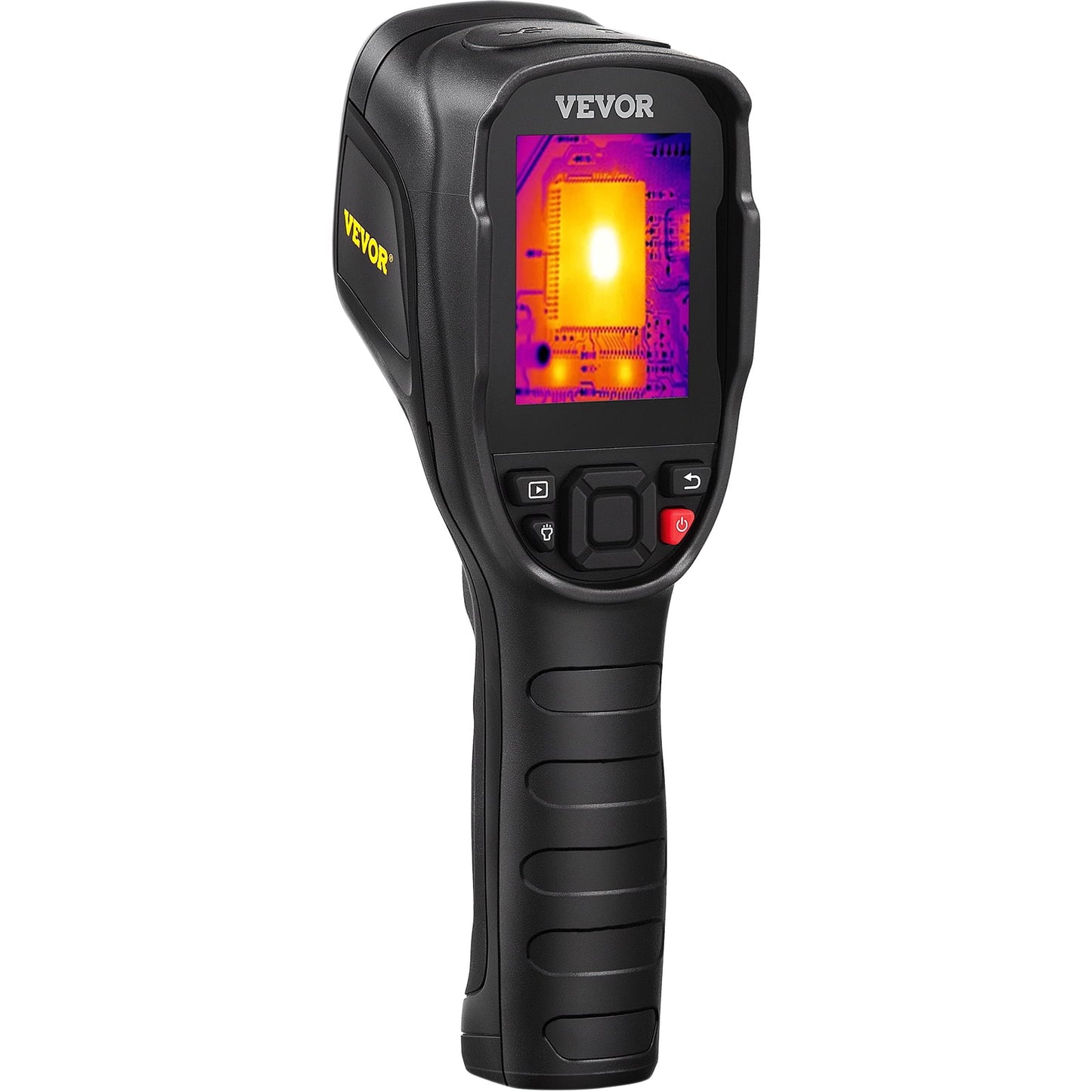 Vevor thermal imaging camera, 240x180 ir resolution (43200 pixels), 20hz refresh rate infrared camera with -4℉~662℉ temperature range, 16g built-in sd card, and rechargeable li-ion battery