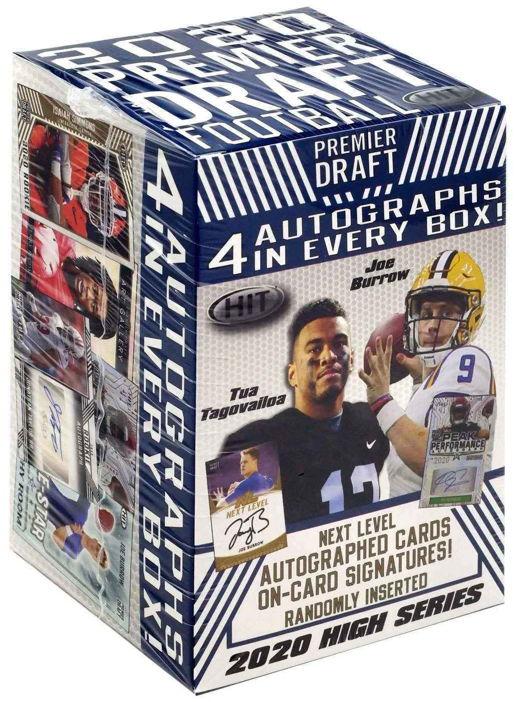 2020 sage hit premier nfl draft high series factory sealed blaster box with 4 guaranteed autographed cards per box