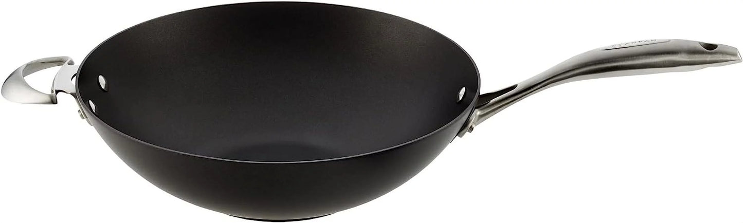 Scanpan pro iq black cast aluminum 12.5 inch wok