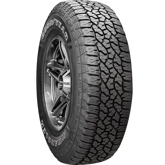 Set of 4 (four) goodyear wrangler workhorse at 265/70r17 115t a/t all terrain tires fits: 2014-18 chevrolet silverado 1500 wt, 2010-21 gmc sierra 1500 sle