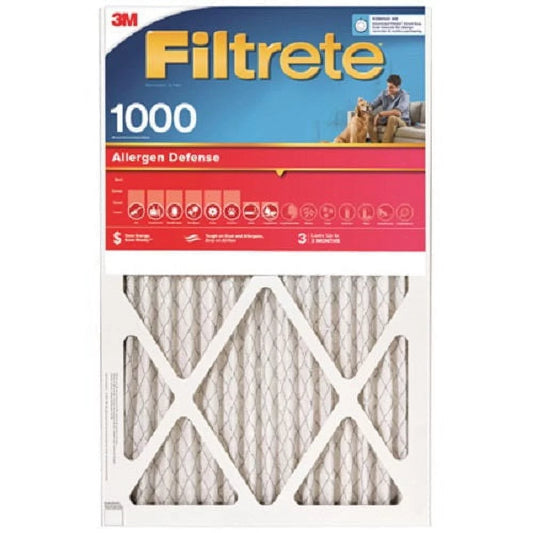 3m 9819-4 12" x 20" x 1" red mpr 1000 filtrete 3 month disposable pleated air filter - quantity of 4