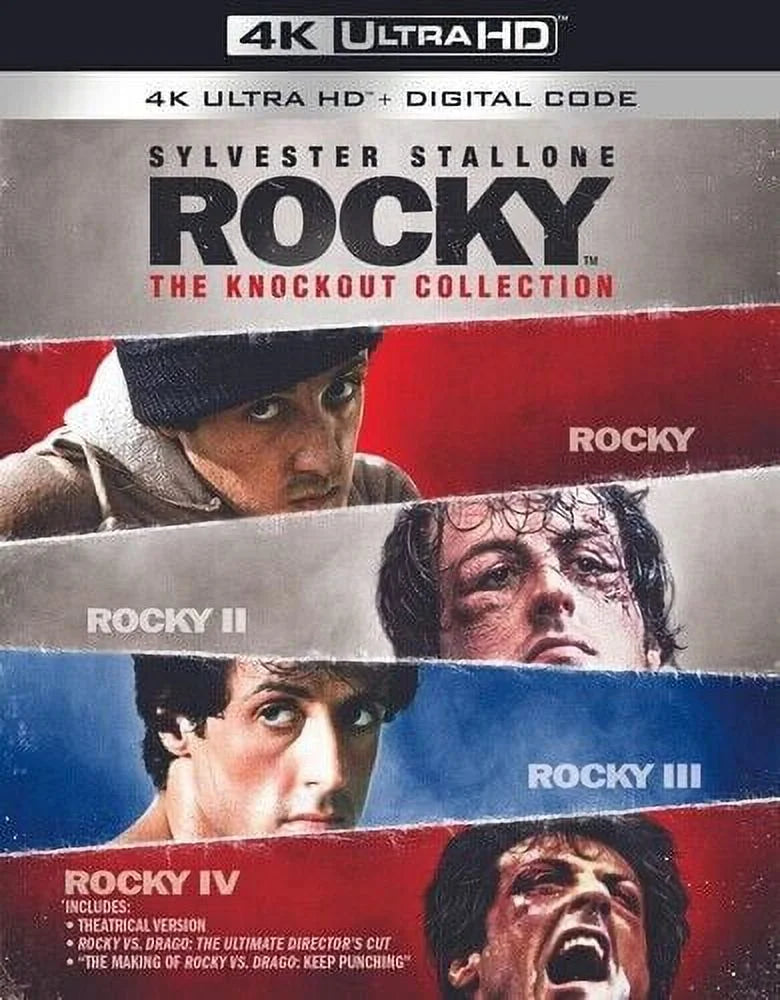 Rocky: the knockout collection [new 4k uhd blu-ray] boxed set, digital copy