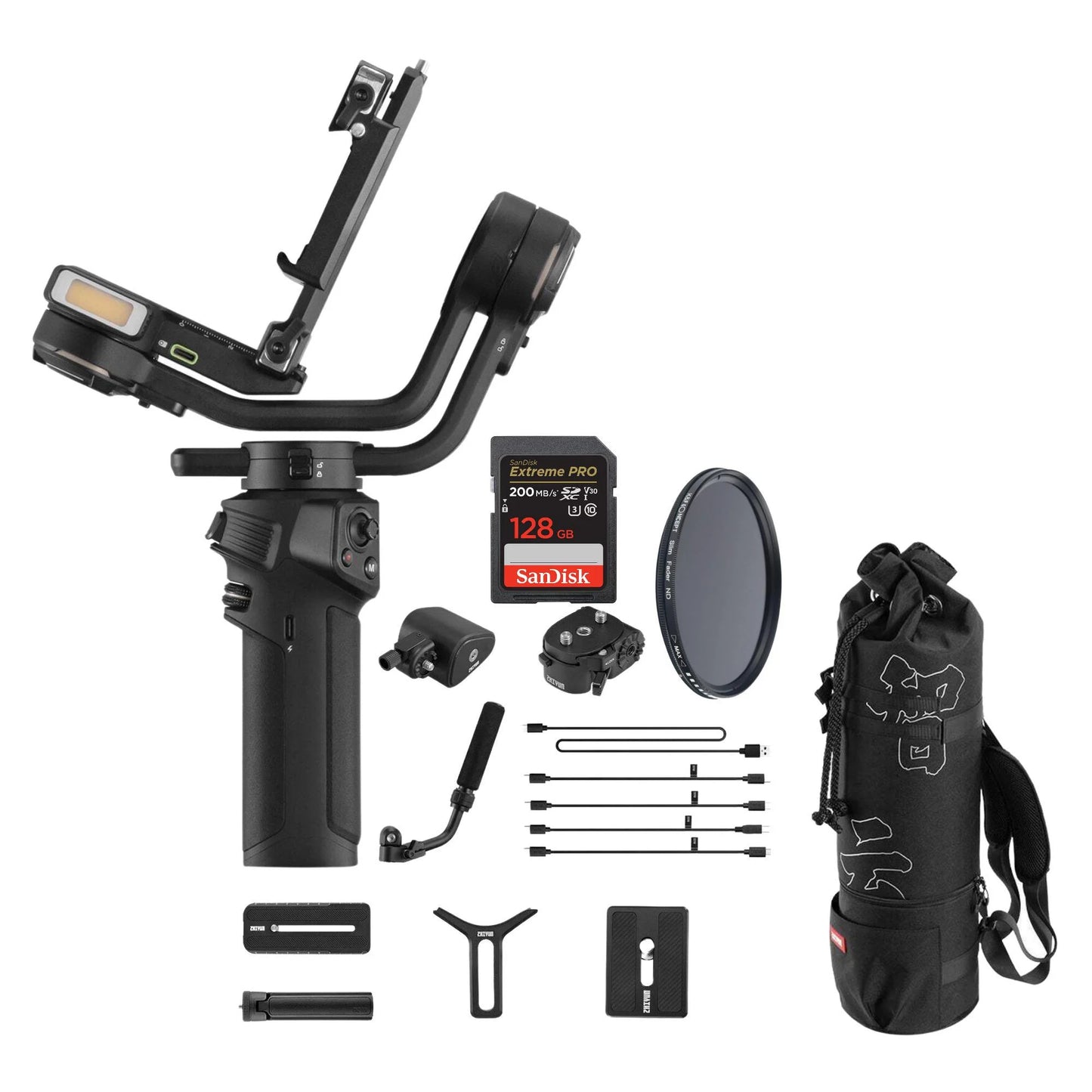 Zhiyun weebill 3s handheld gimbal stabilizer for dslr and mirrorless cameras with filter lens bundle