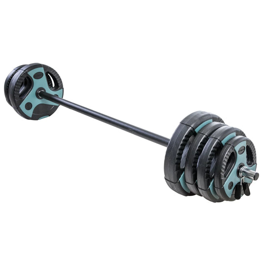 Us weight 54 lb. weight set with 55-inch bar and grip weight plates