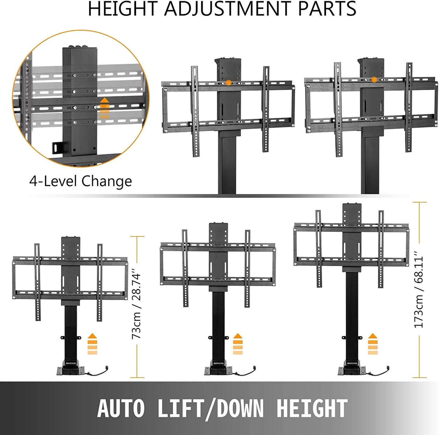 Bentism tv lift motor for 32” ~ 70” tvs height adjustable w/ remote controller new