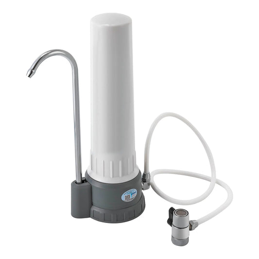 White counter top dual stage drinking water filter - chlorine,taste & odor reduction, uf320-a1/a2