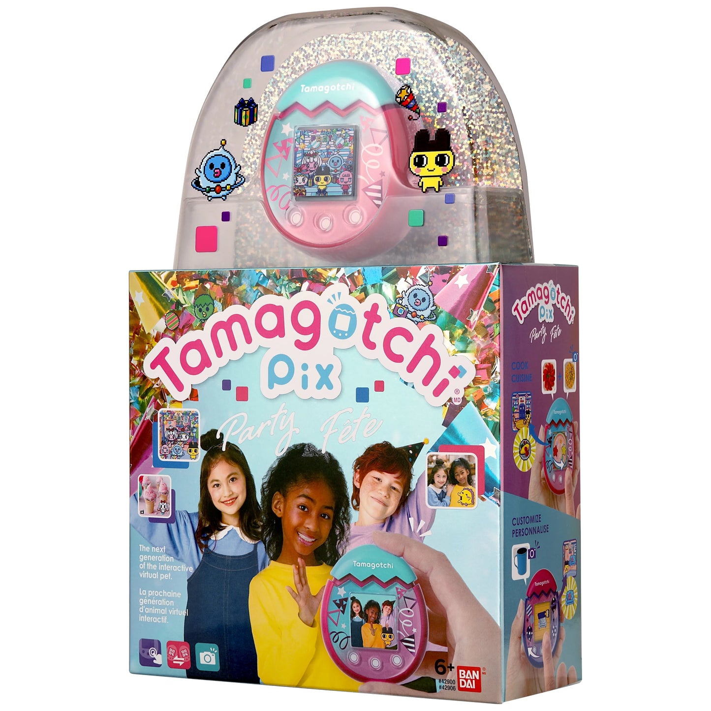 Tamagotchi pix party confetti electronic pet