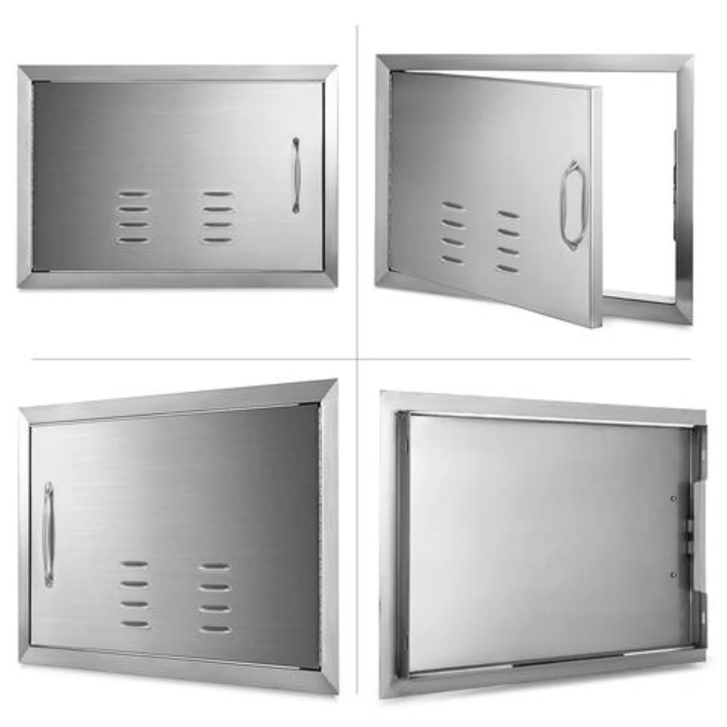 Vevor  24 x 17 in. horizontal island bbq access door with vents stainless steel single access