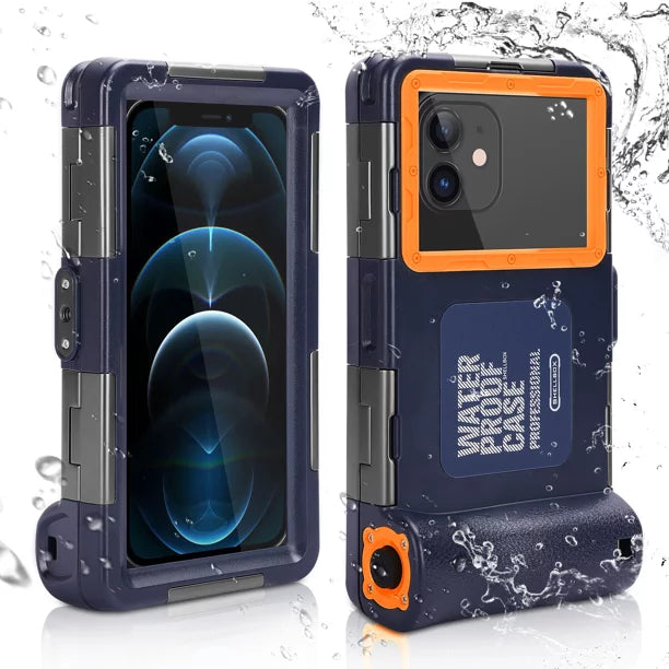 Urbanx professional [15m/50ft] swimming diving surfing snorkeling photo video waterproof protective case underwater housing for y9 (2019) and all phones up to 6.9 inch lcd with lanyard