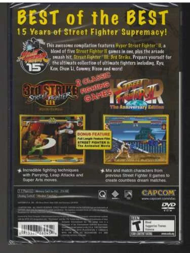 Street fighter anniversary collection ps2 (brand new factory sealed us version)