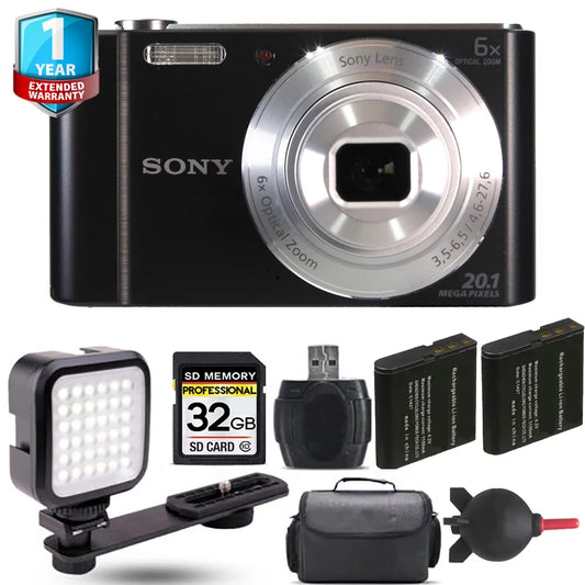 Sony cyber-shot dsc-w810 digital camera + extra battery + led +1 yr warranty