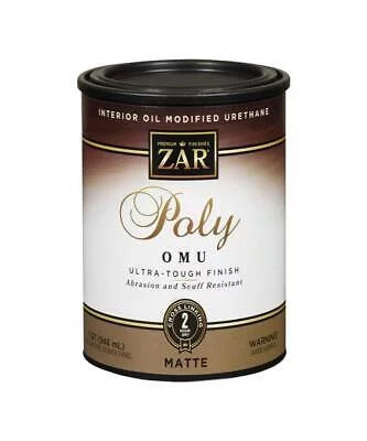 Zar zar ultra max matte clear polyurethane 1 qt.