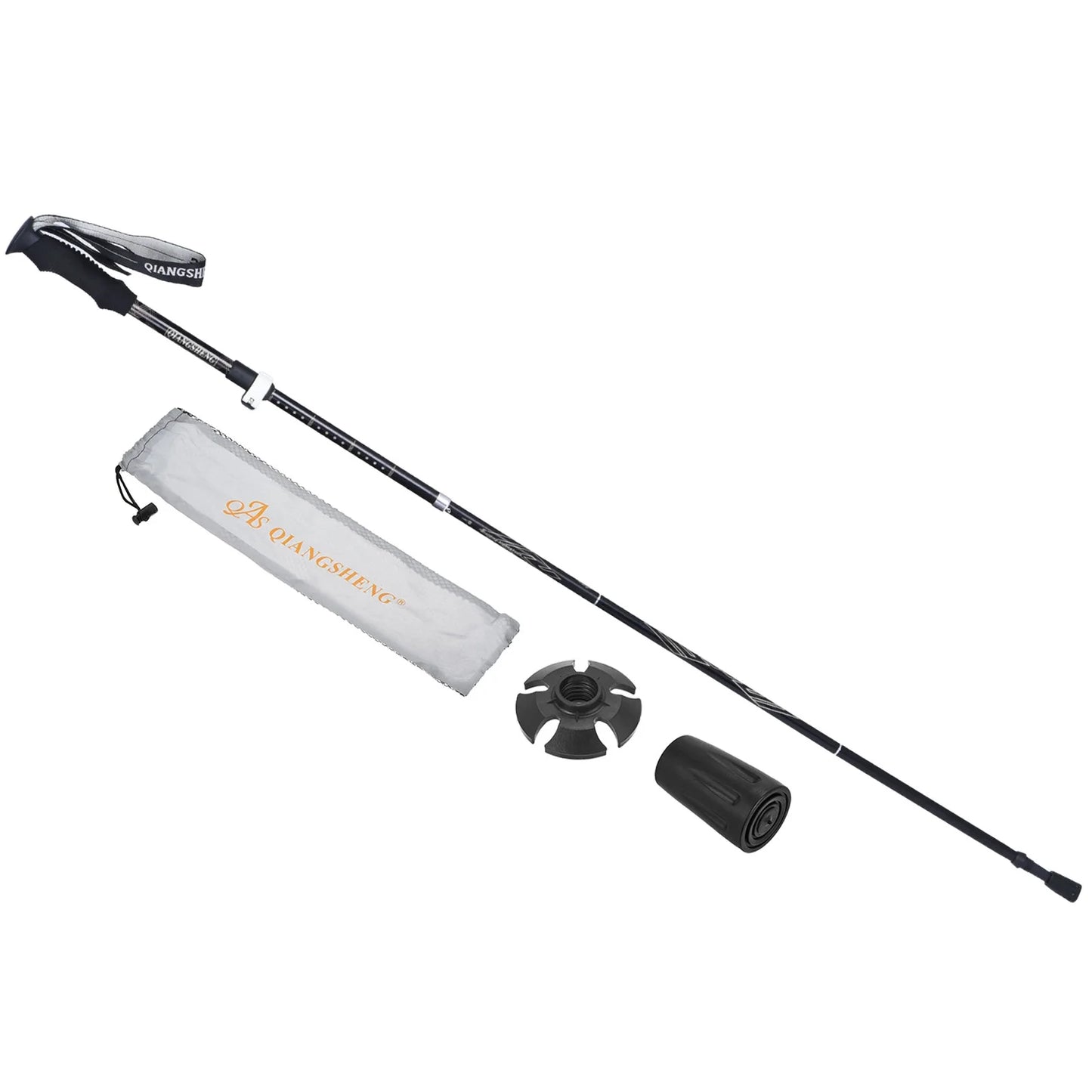 Uxcell trekking poles, collapsible hiking pole 53 inch telescopic white