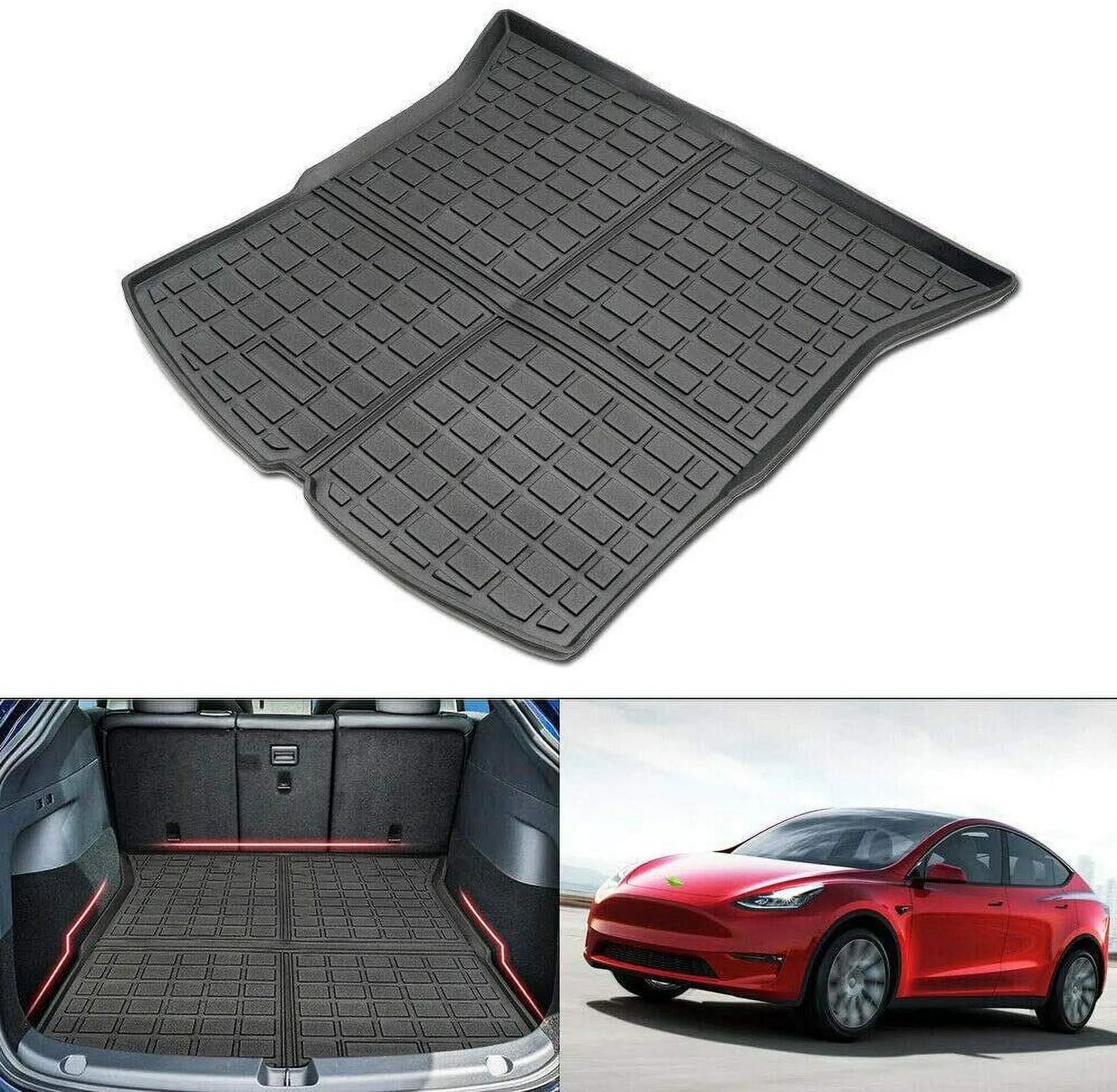 Trunk liner cargo mat carpet for tesla model y 2020-2023 all weather waterproof